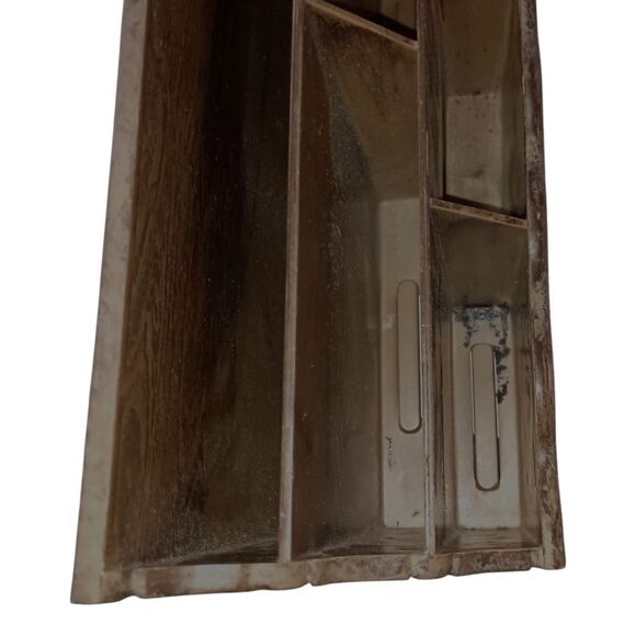 Lerner Desk Organizer Faux Wood Ornate Witchy Victorian Style Vanity Makeup Vtg. - Picture 3 of 16